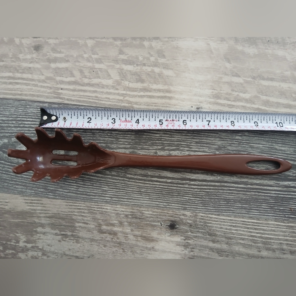 Ensar Corp Spaghetti Pasta Serving Spoon Brown Vintage Retro 80’s